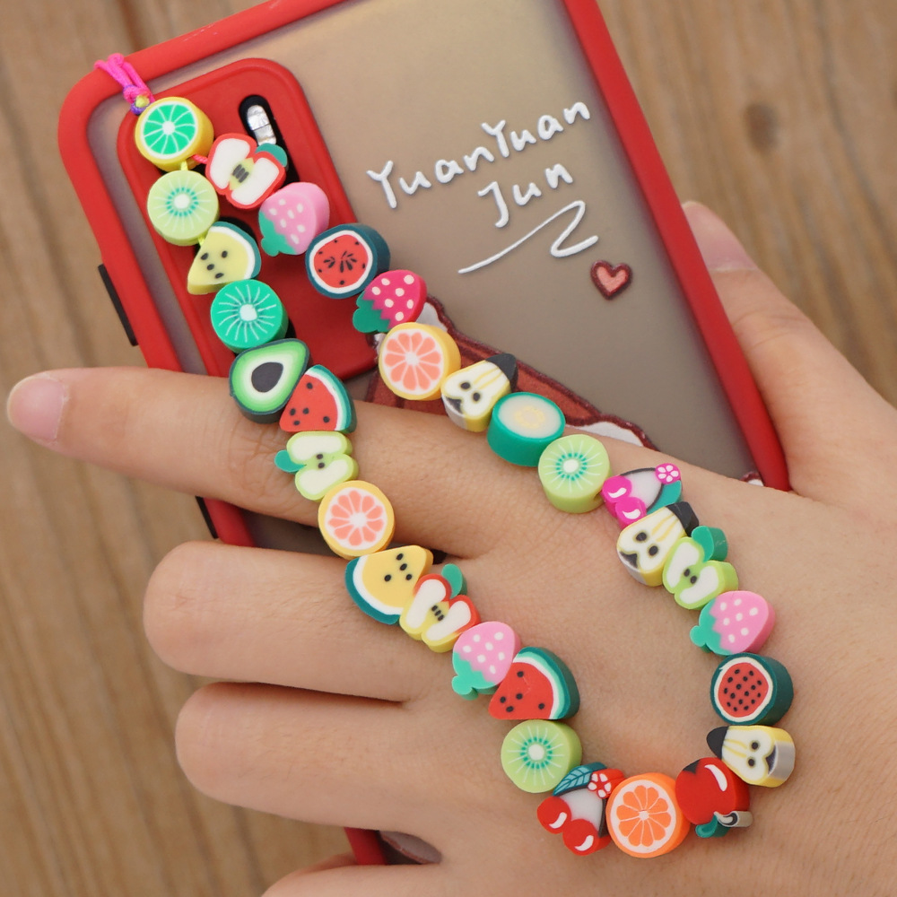 Fashion Women Picture - Cute Fruit Bead Telefone Strap Cadeia,