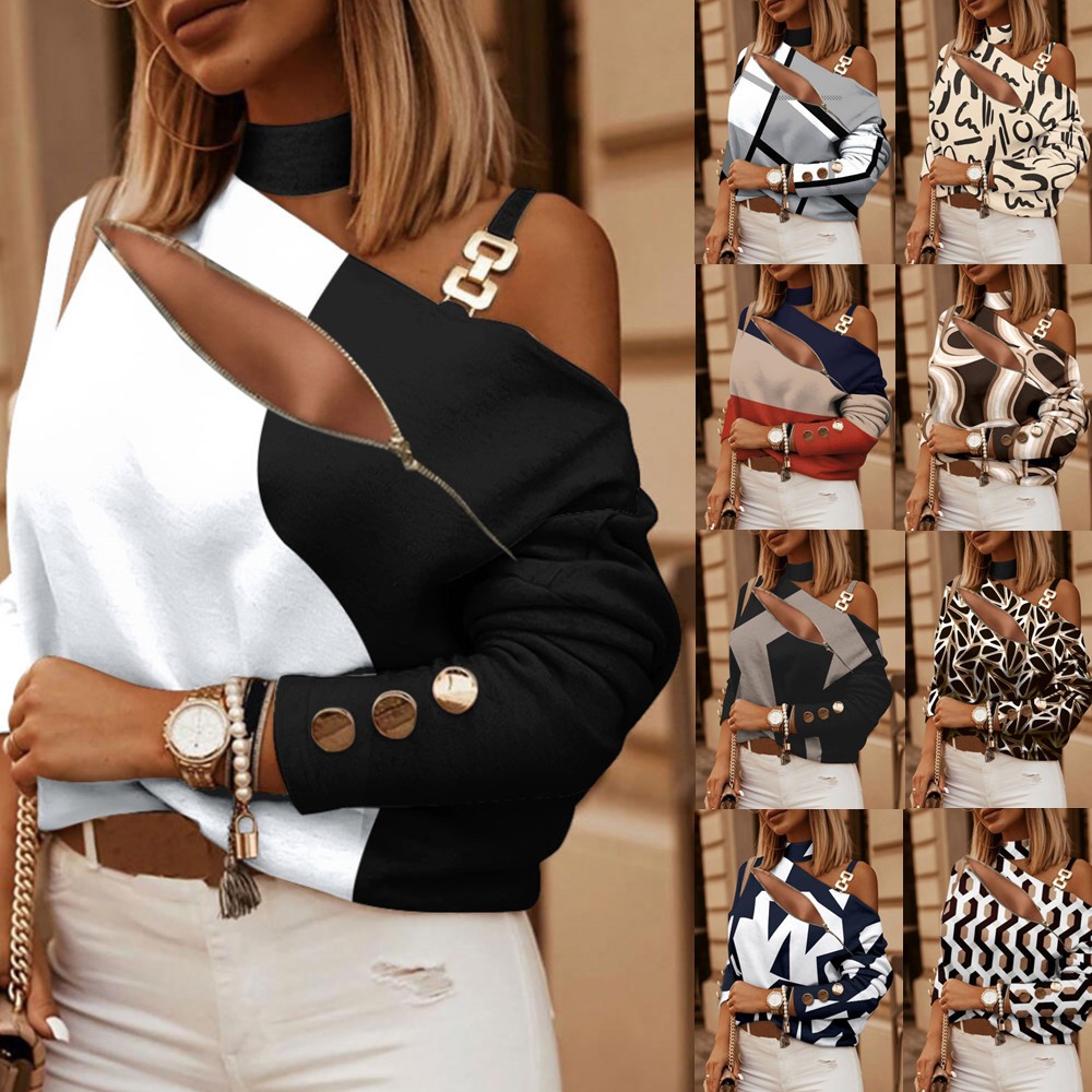 Women Fashion Blouse - Blusa Feminina Ombro a Ombro com