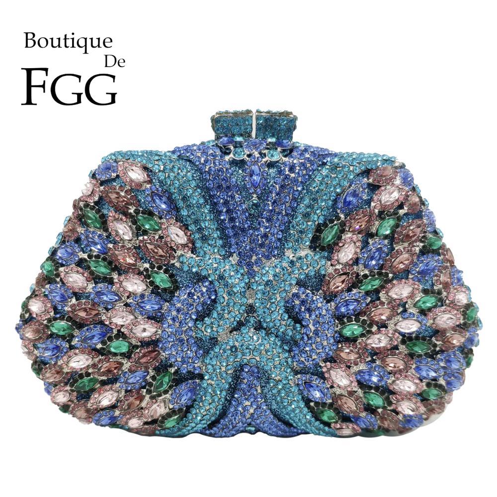 Women'S Fashion Boutique - Clutch strass multicolorido para mulheres, bolsas