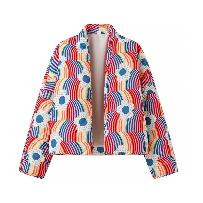 Women'S Fashion Quilted Jacket - Moda impressão casacos acolchoados para as