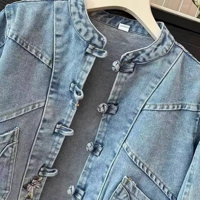 Women Fashion Jeans Top - 2025 primavera outono nova moda denim