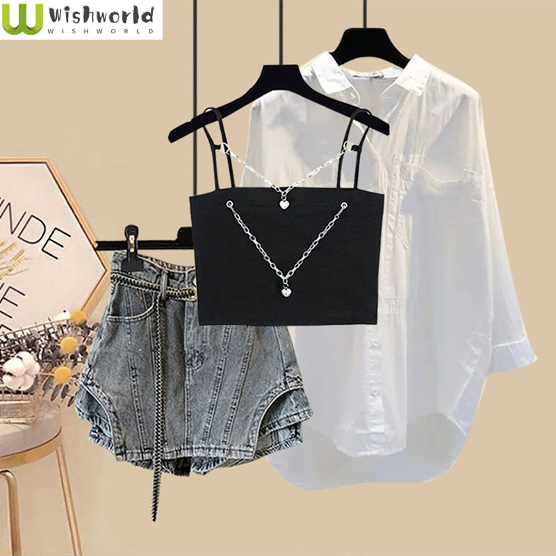 Women Fashion Jeans Top - Conjunto de saia e jeans emagrecedor