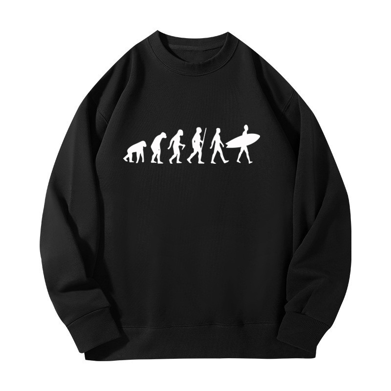 Women Fashion Evolution - Camiseta Masculina de Outono Inverno Nova