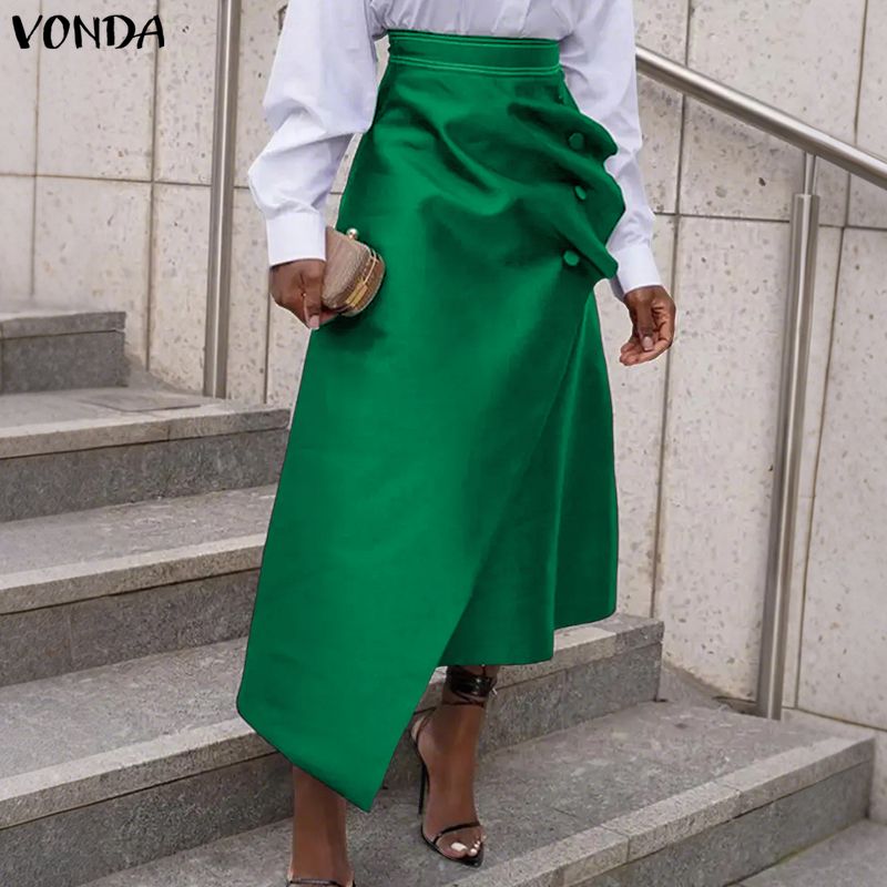 Women'S Fashion Kilt - Vonda plus size 5xl elegante feminino