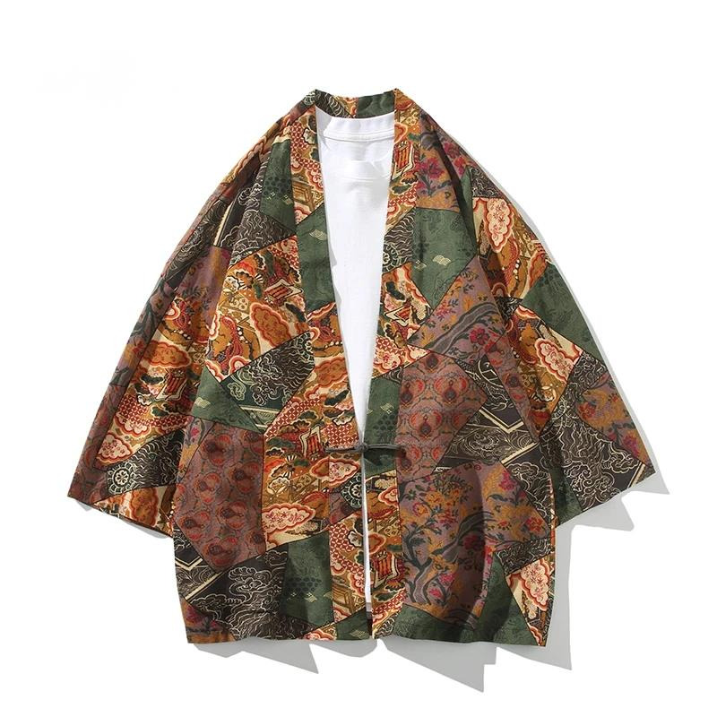Women Fashion Blouse - Estilo étnico impressão yukata moda masculina