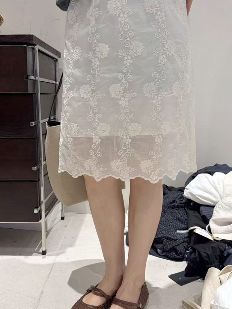 Saia Casual Bordada Estilo Cor - Women'S Fashion Kilt avaliação e preço