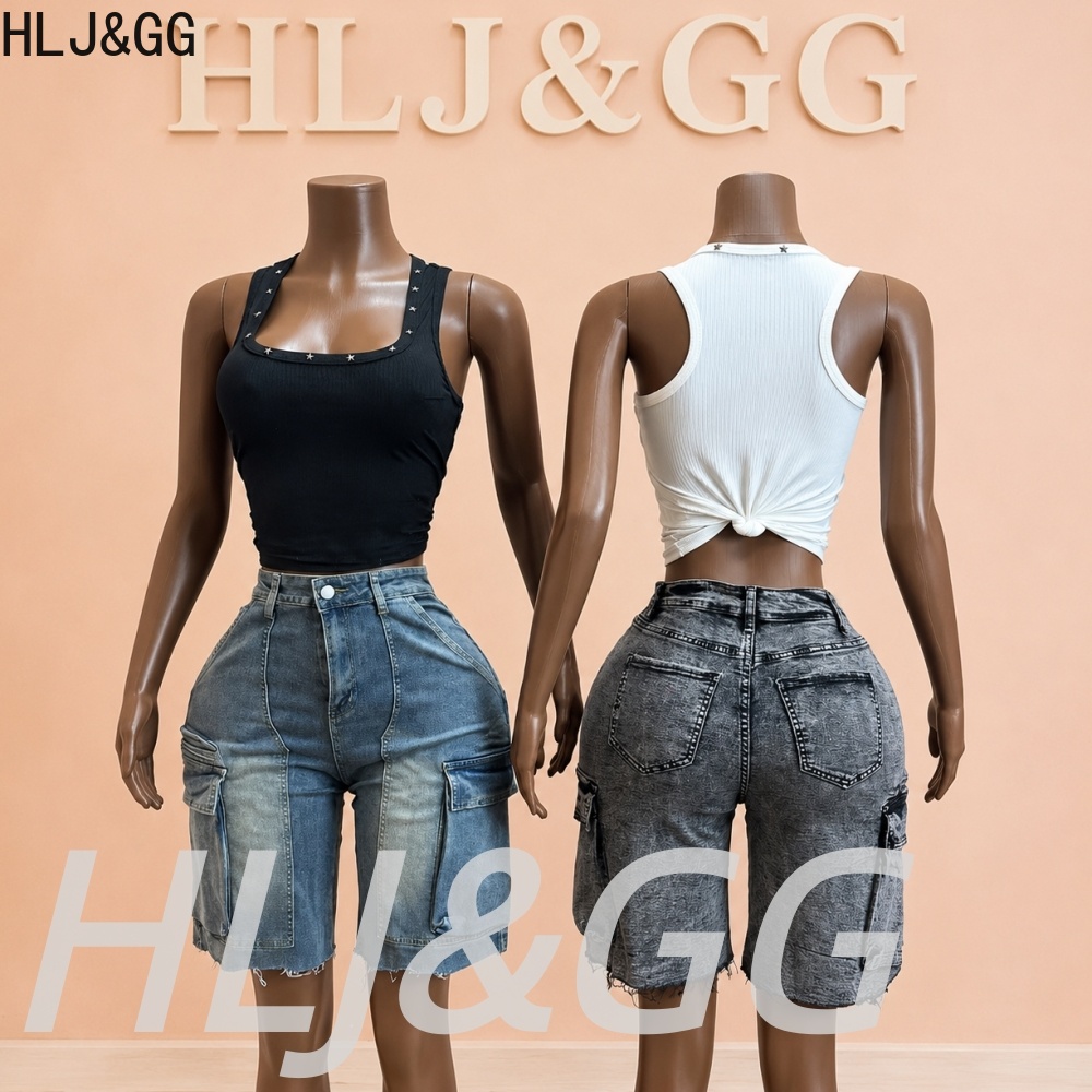 Conjunto de duas peças HLJ&GG  - Women Fashion Jeans Top avaliação e preço