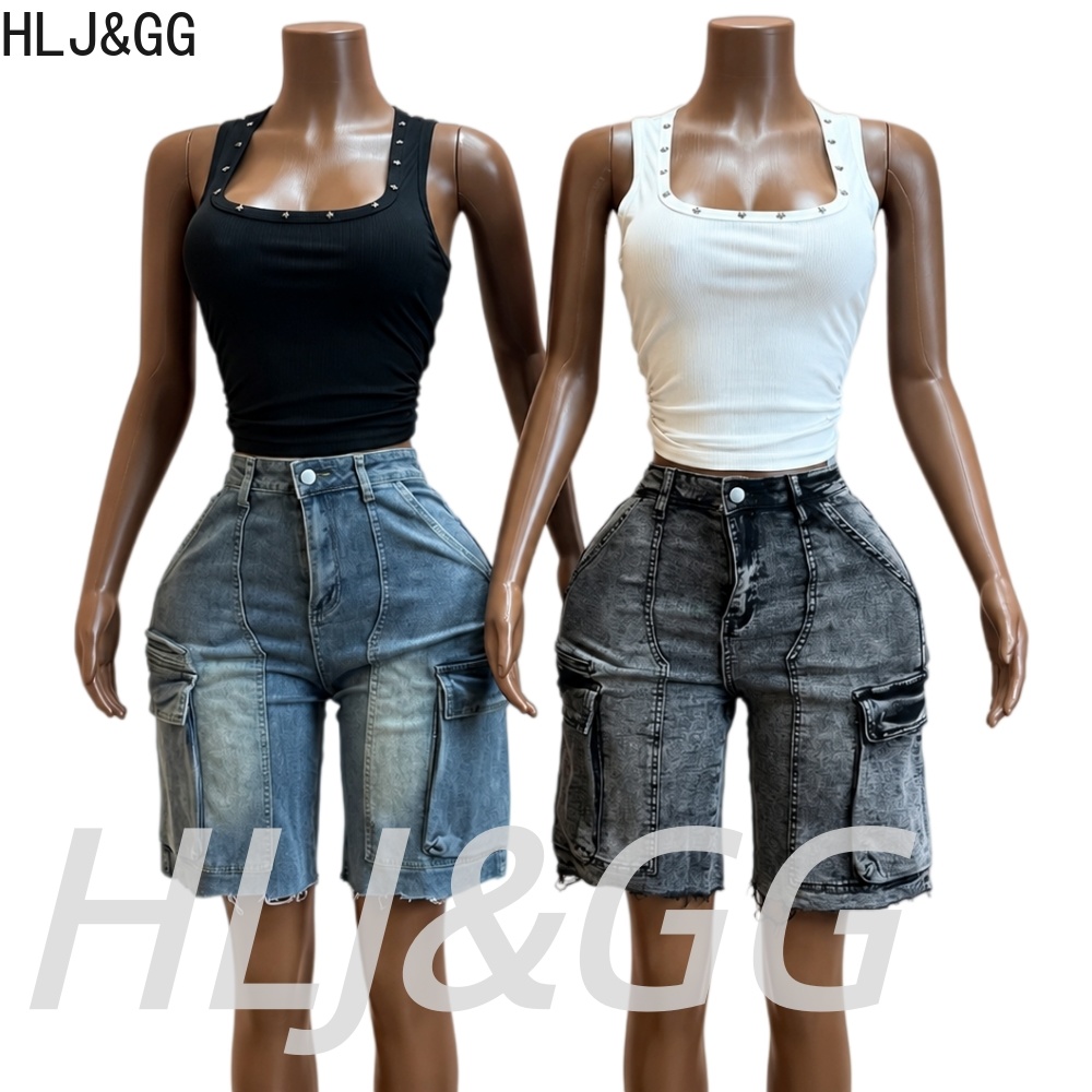 Conjunto de duas peças HLJ&GG  - Women Fashion Jeans Top avaliação e preço