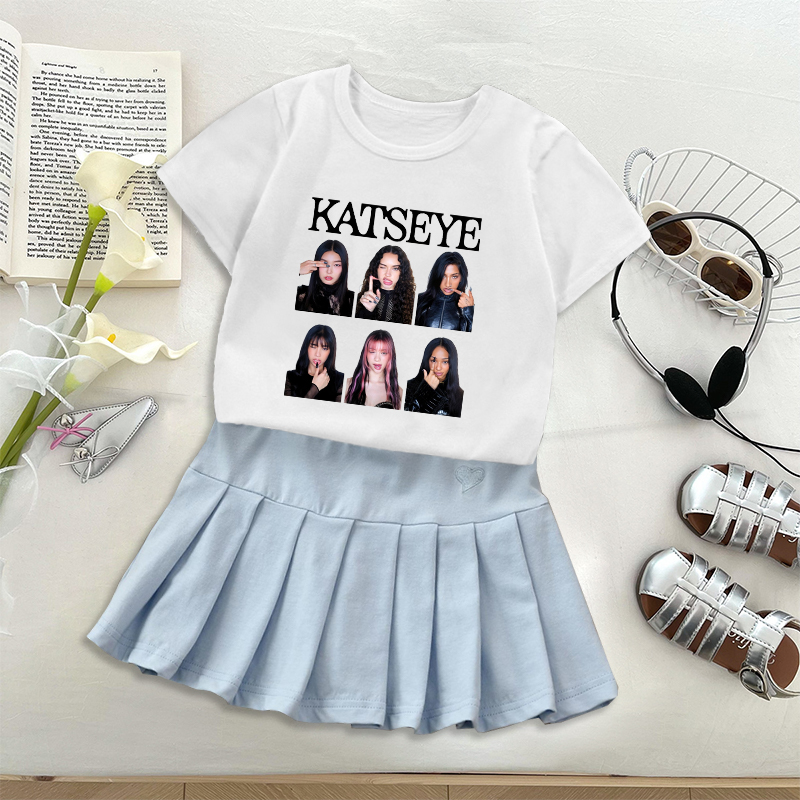 Moda k pop K-KATSEYE camiseta  - Women'S Fashion Kilt avaliação e preço