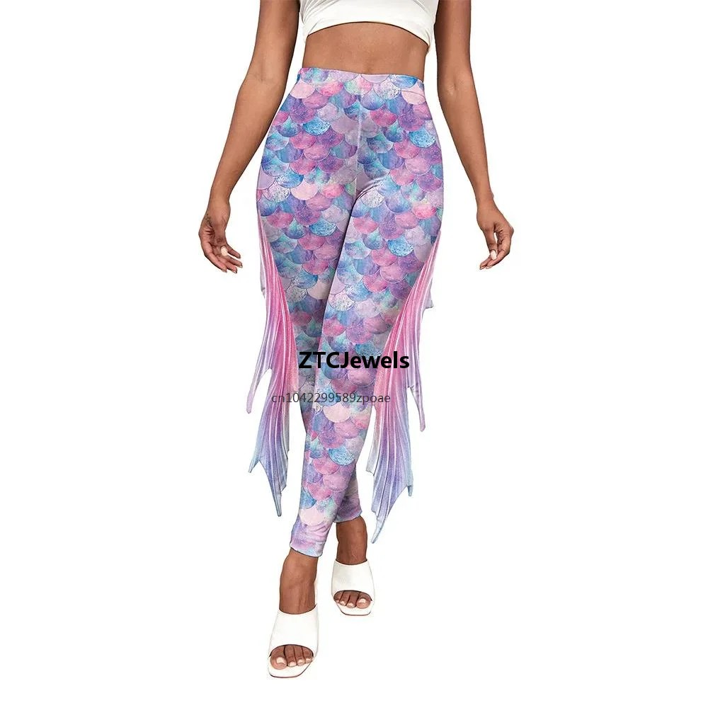 Leggings com Estampa de Escama - Women'S Fashion Leggings avaliação e preço