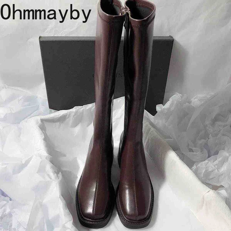 Vintage salto grosso feminino  - Winter Fashion Women Boots avaliação e preço