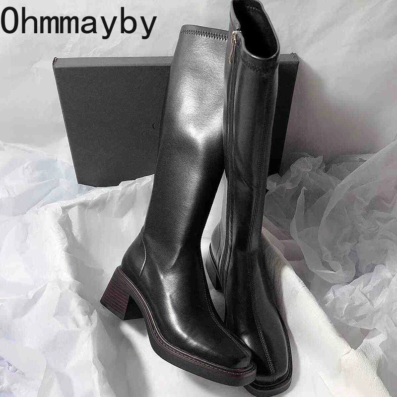 Vintage salto grosso feminino  - Winter Fashion Women Boots avaliação e preço