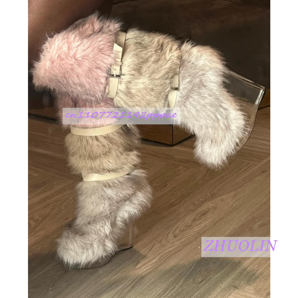 Inverno gradiente peludo trans - Winter Fashion Women Boots avaliação e preço