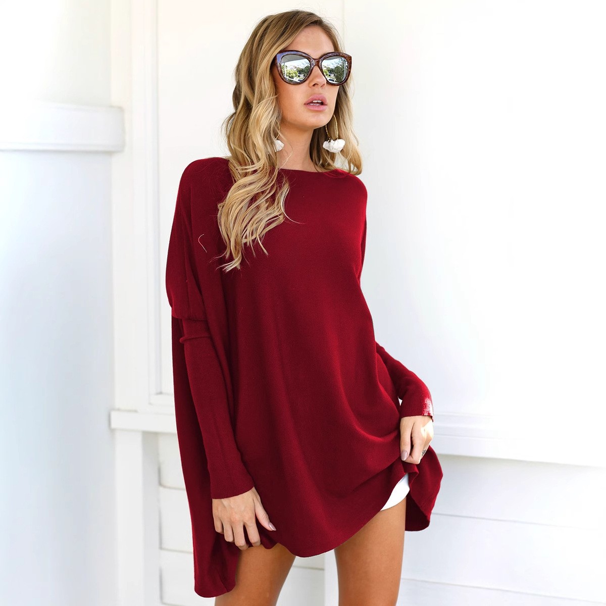 Camiseta Feminina de Manga Lon - Women Fashion Blouse avaliação e preço