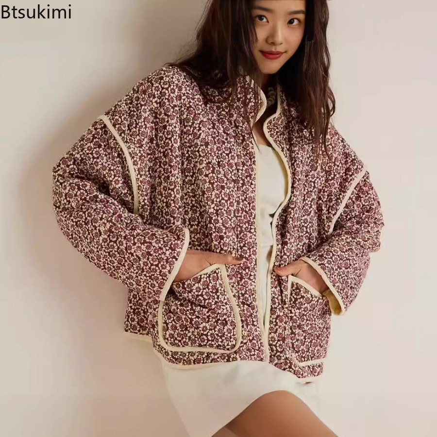 Nova Jaqueta Feminina Reversív - Women'S Fashion Quilted Jacket avaliação e preço