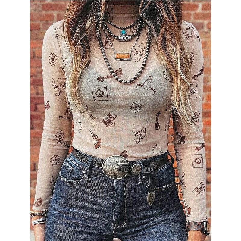 Camiseta Feminina de Outono co - Women Fashion Blouse avaliação e preço