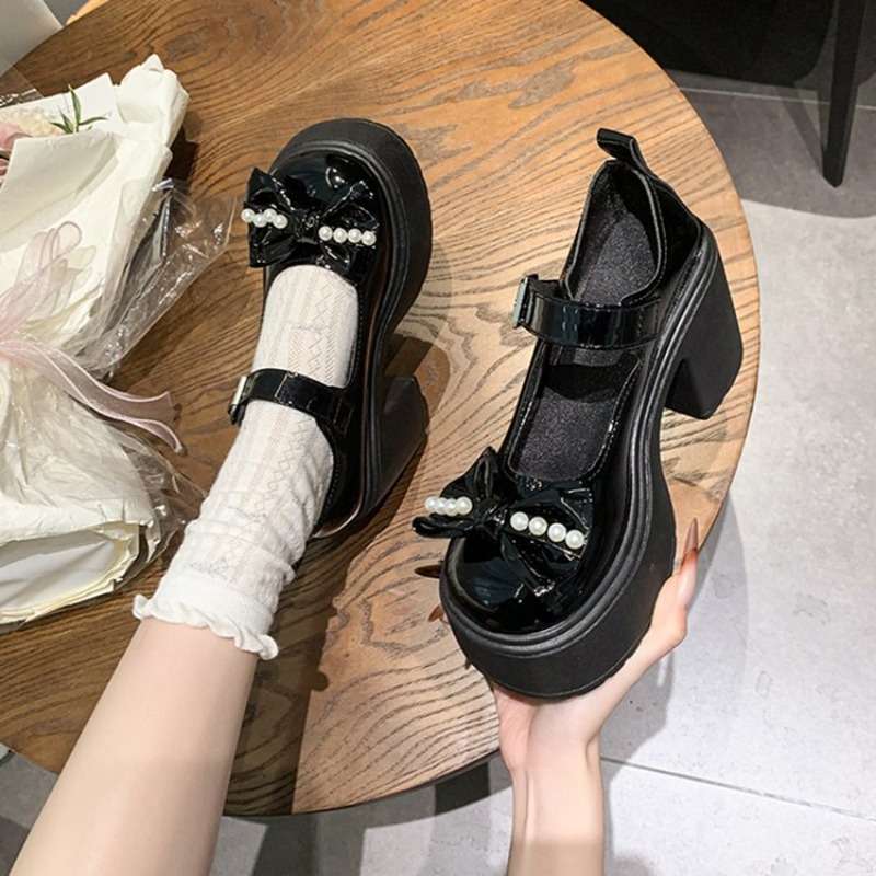 Sapatos Lolita 2026 Pretos com - Women'S Fashion Loafers avaliação e preço