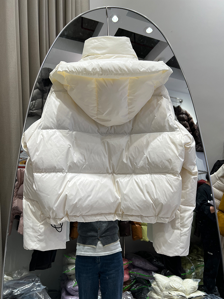 Casaco branco de pato feminino - Women'S Fashion Quilted Jacket avaliação e preço