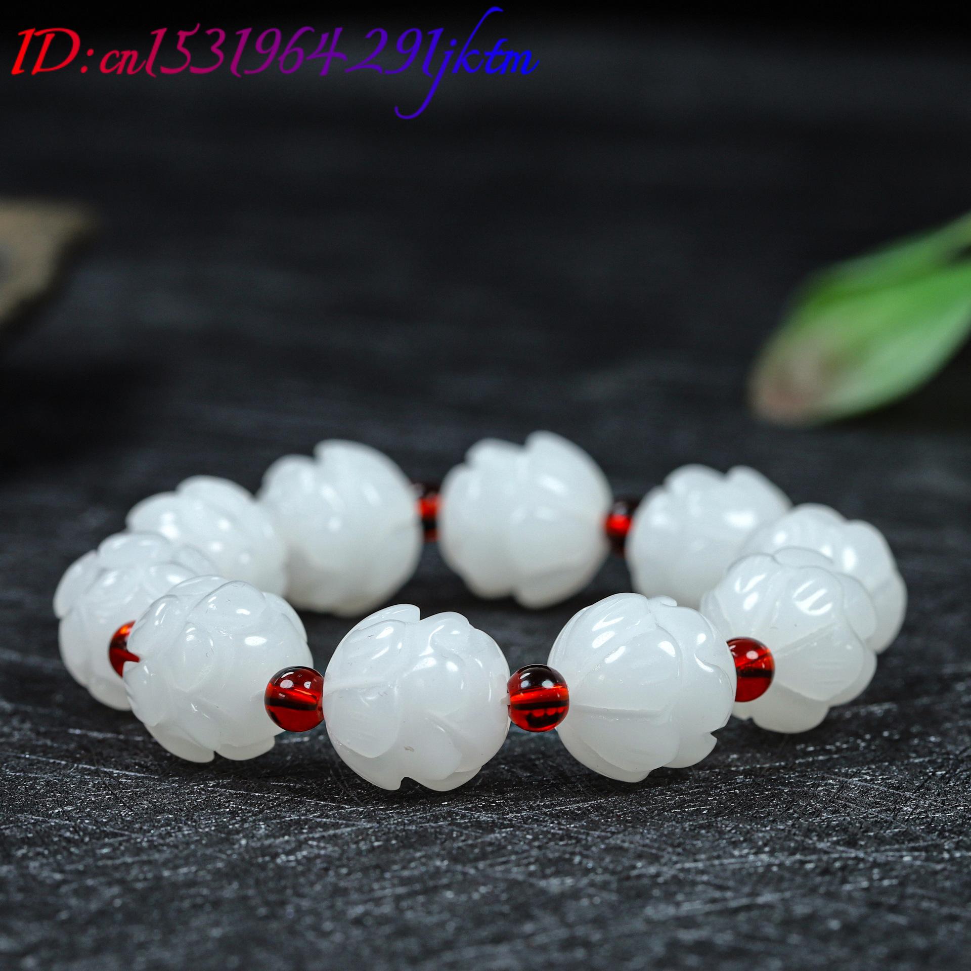 Pulseira de Jade Real Branca c - Women Fashion Designer avaliação e preço