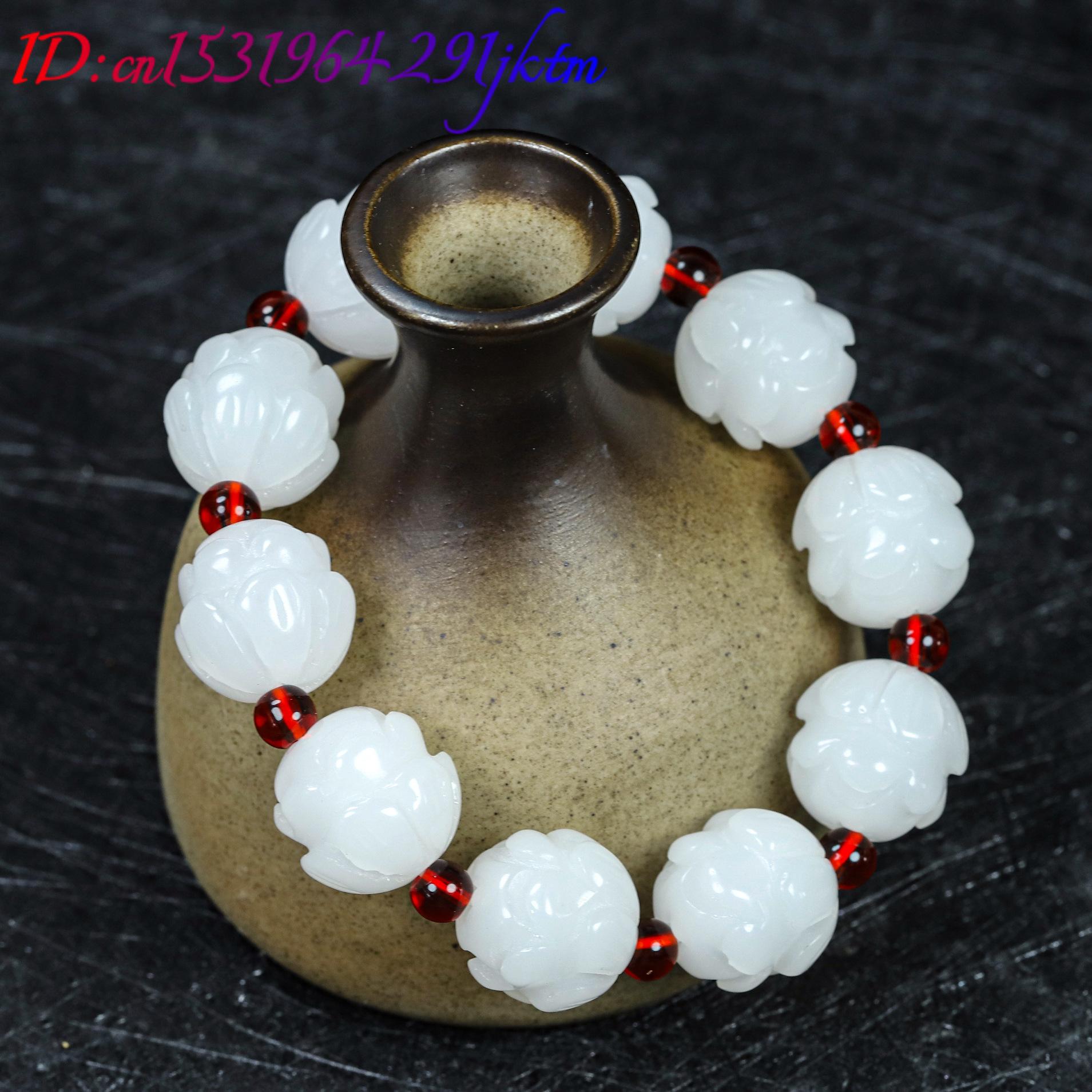 Pulseira de Jade Real Branca c - Women Fashion Designer avaliação e preço