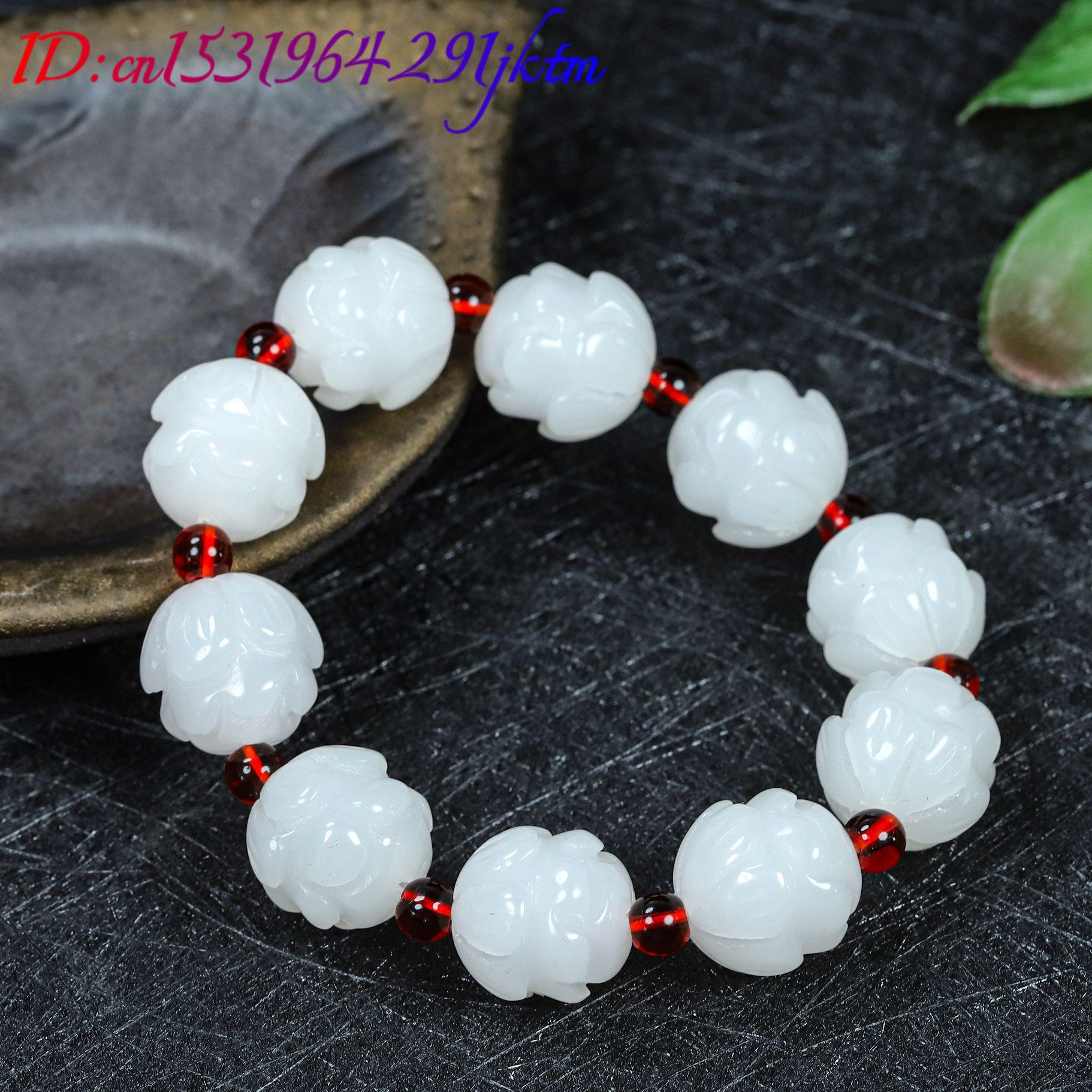 Pulseira de Jade Real Branca c - Women Fashion Designer avaliação e preço