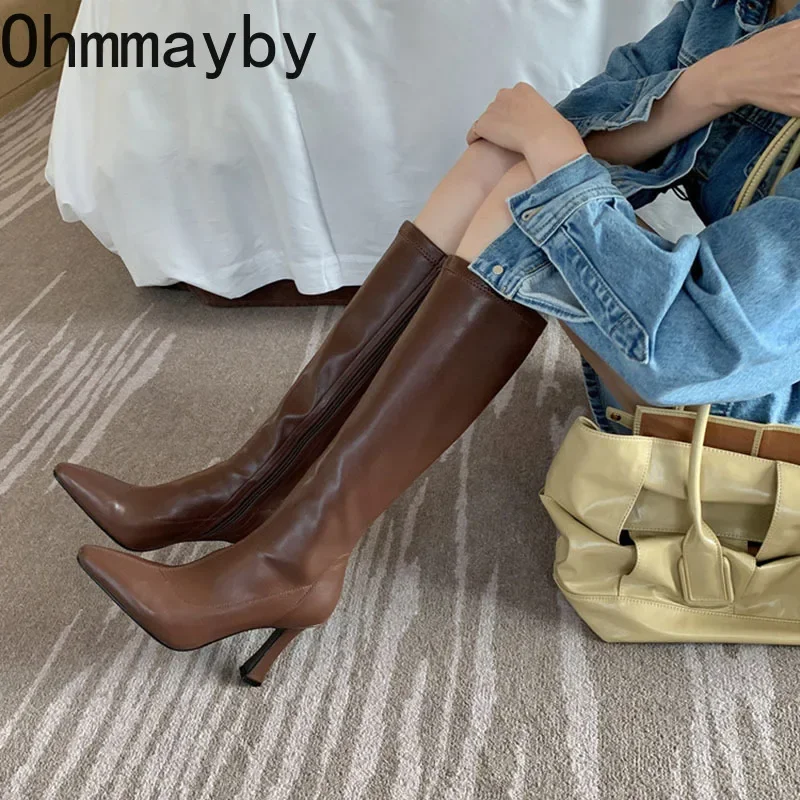 Botas de salto alto de joelho  - Winter Fashion Women Boots avaliação e preço