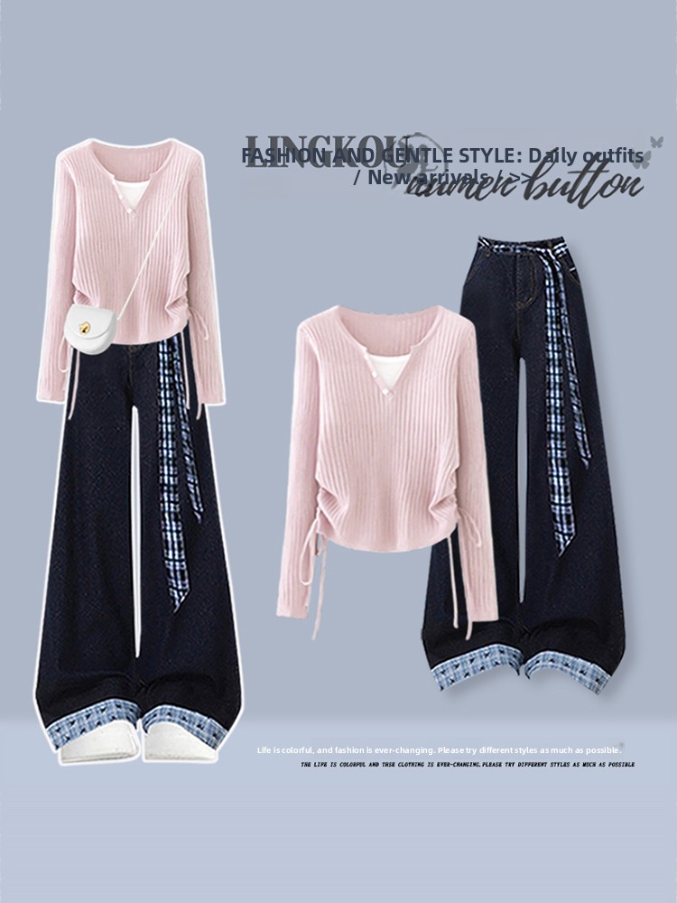 Conjunto de duas peças para mu - Women Fashion Jeans Top avaliação e preço