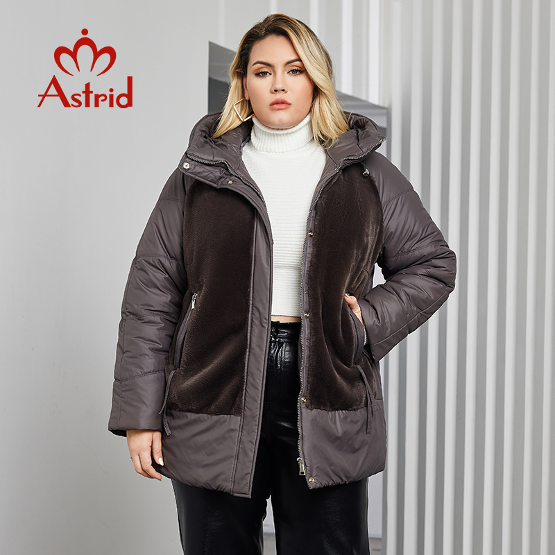 Astrid-Parka feminina de capuz - Women'S Fashion Quilted Jacket avaliação e preço