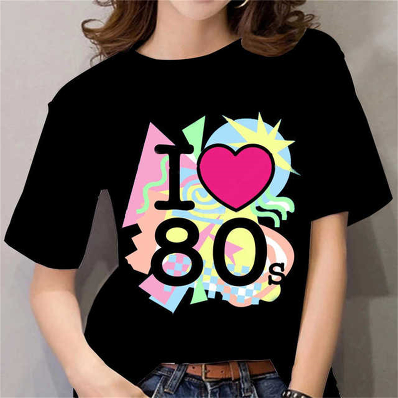 Camiseta Feminina Anos 80 Pret - Women'S Fashion In The 80S avaliação e preço