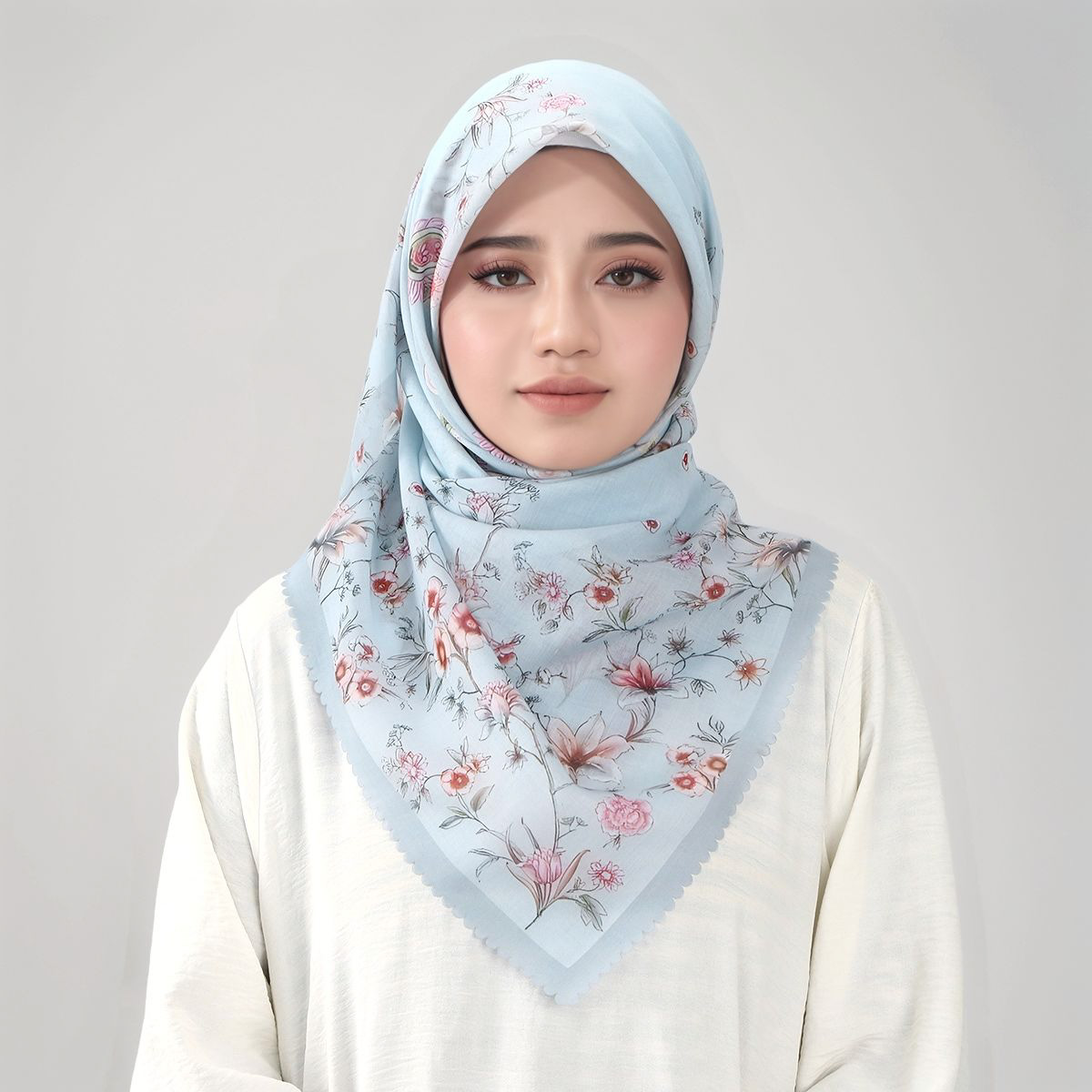 Lenço quadrado de viscose ondu - Women Fashion Malaysia avaliação e preço