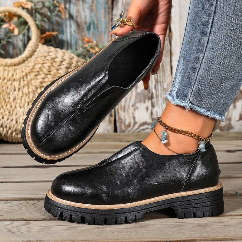 Sapatos Femininos Estilo Britâ - Women'S Fashion Loafers avaliação e preço