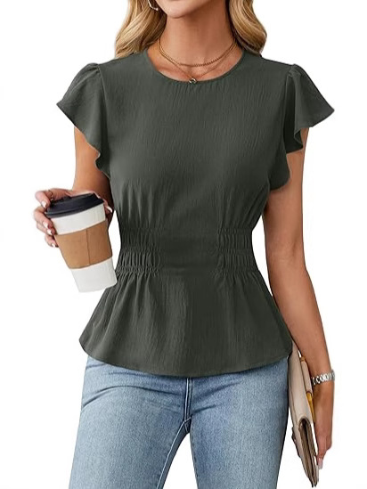 Blusa Feminina com Babados e M - Women Fashion Blouse avaliação e preço