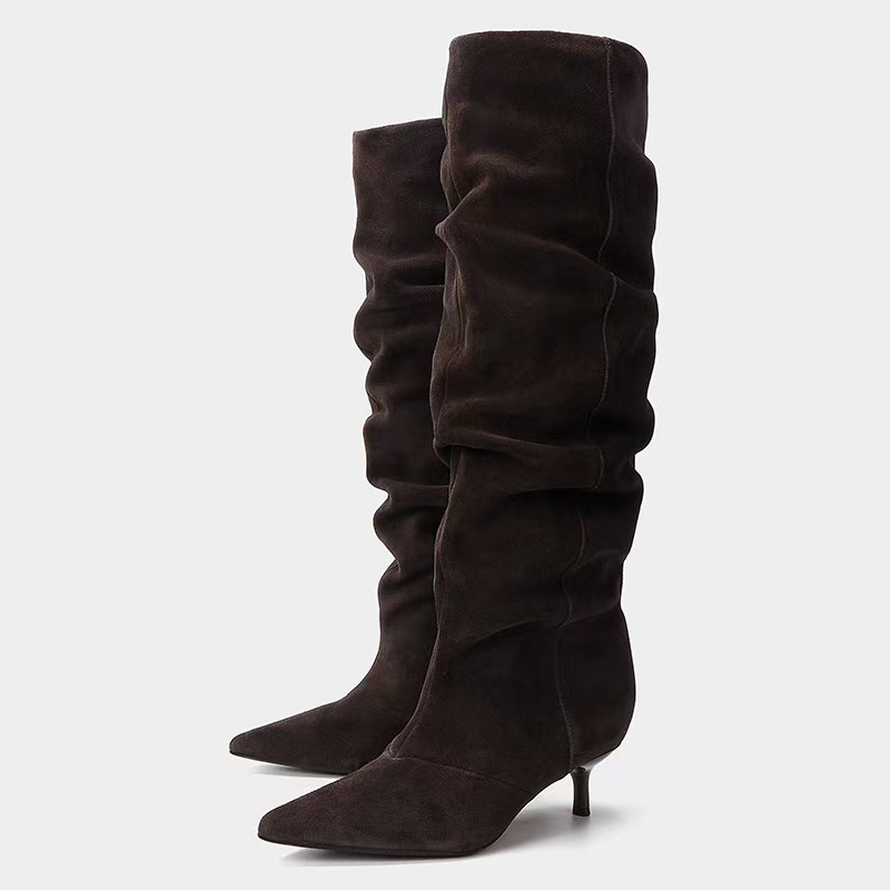 Liyke pista moda plissado camu - Winter Fashion Women Boots avaliação e preço