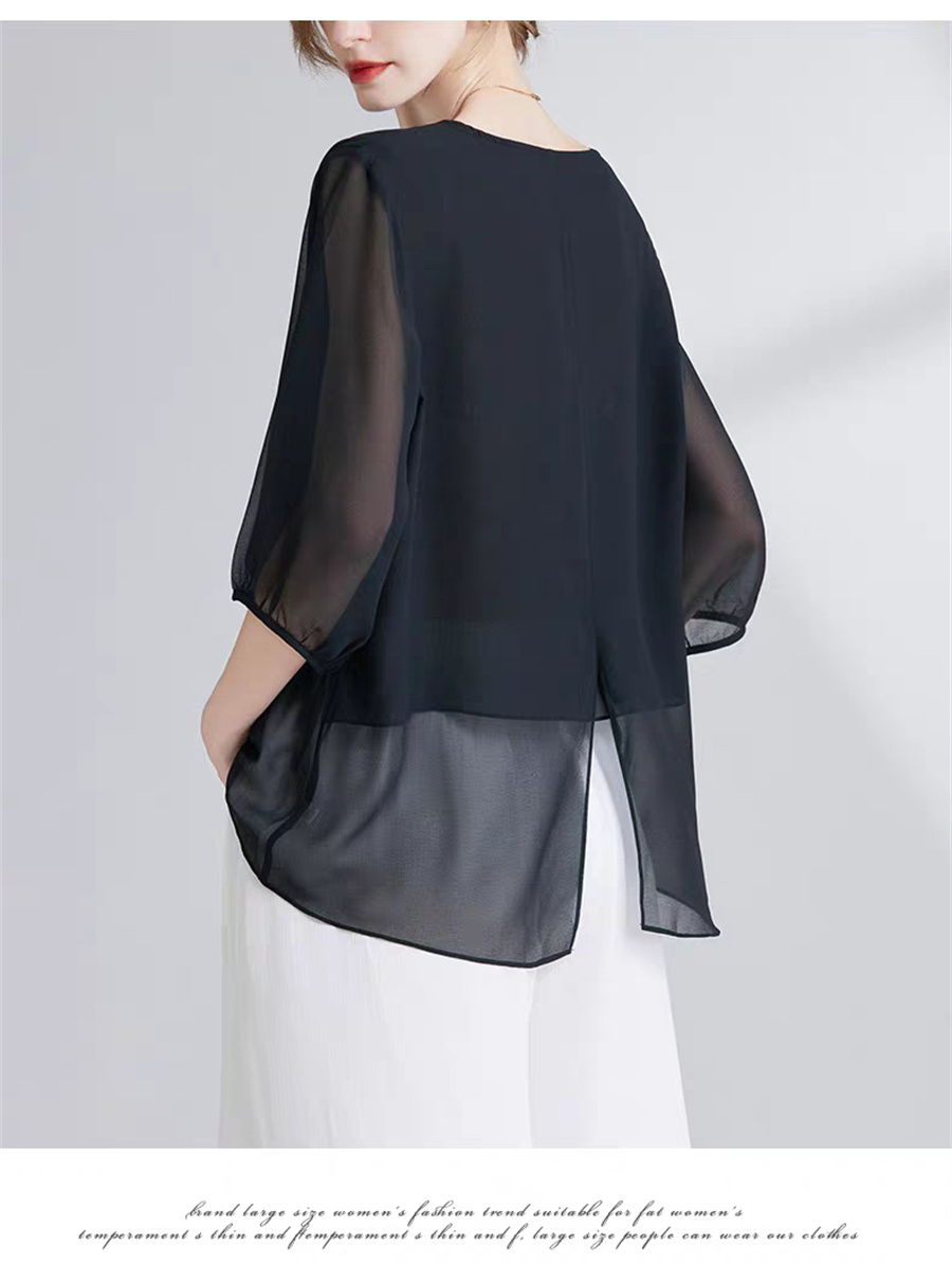Blusa Feminina Plus Size de Ch - Women Fashion Blouse avaliação e preço