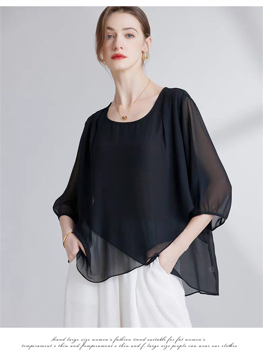 Blusa Feminina Plus Size de Ch - Women Fashion Blouse avaliação e preço